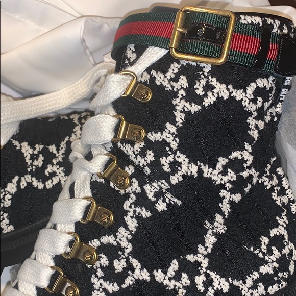 SOLd ! Gucci trip tweed boots 38.5 new - Picture 2 of 16